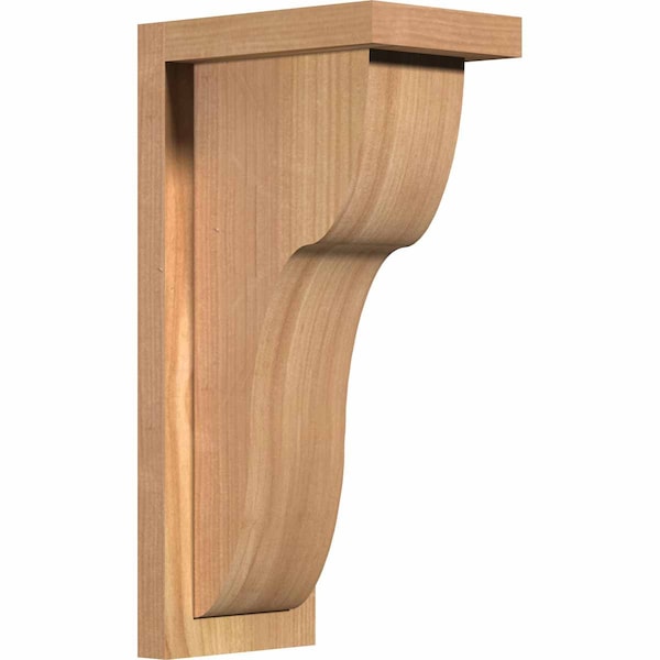 Ekena Millwork Carmel Smooth Corbel w/Backplate, Western Red Cedar, 5 1/2"W x 8"D x 16"H COR06X08X16CAR01SWR - main